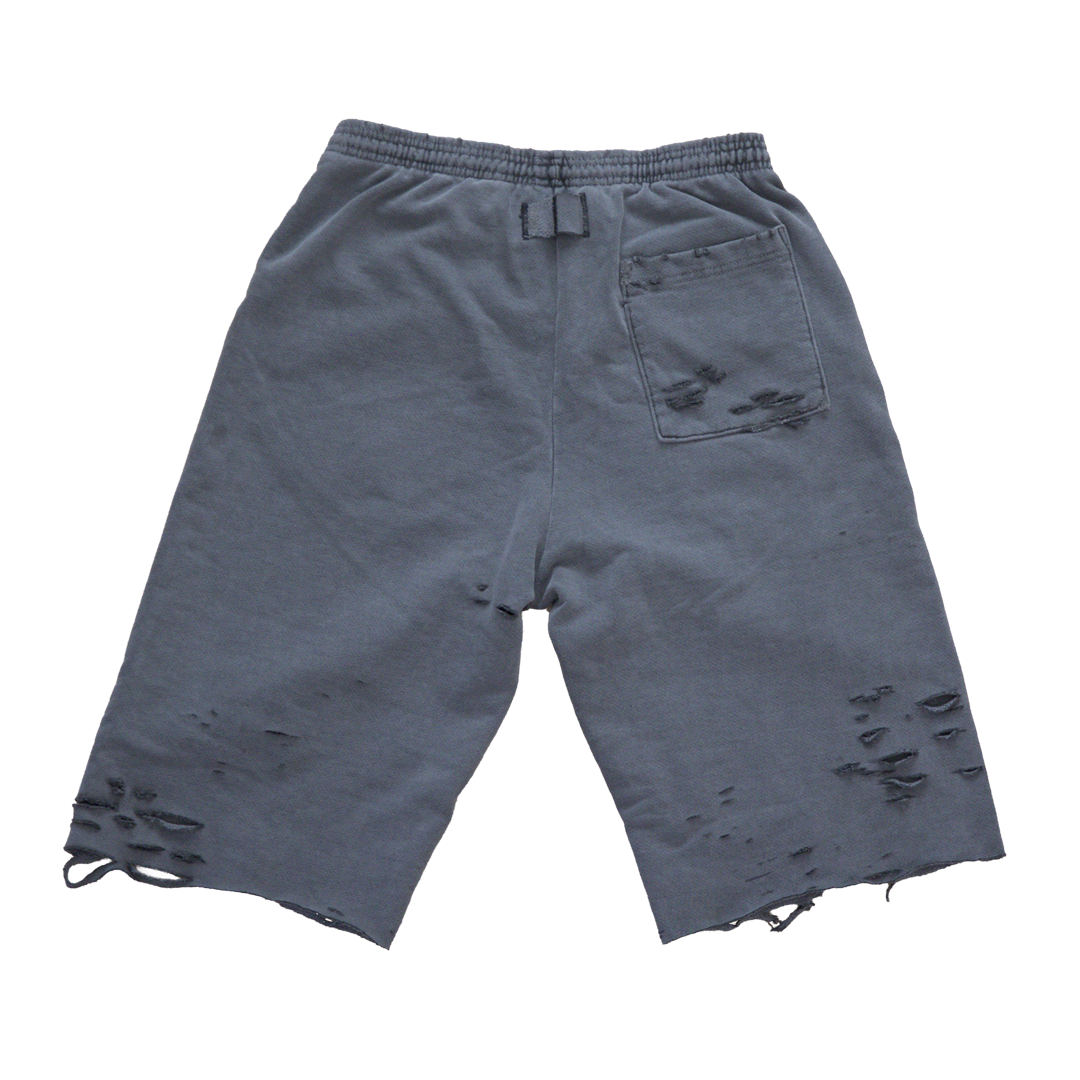 Sweat Shorts Grey Distressed (M)