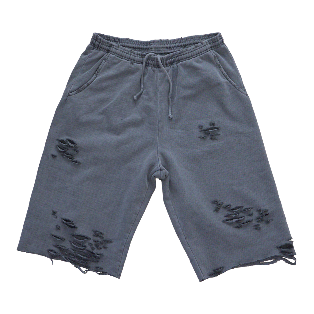 Sweat Shorts Grey Distressed (M)