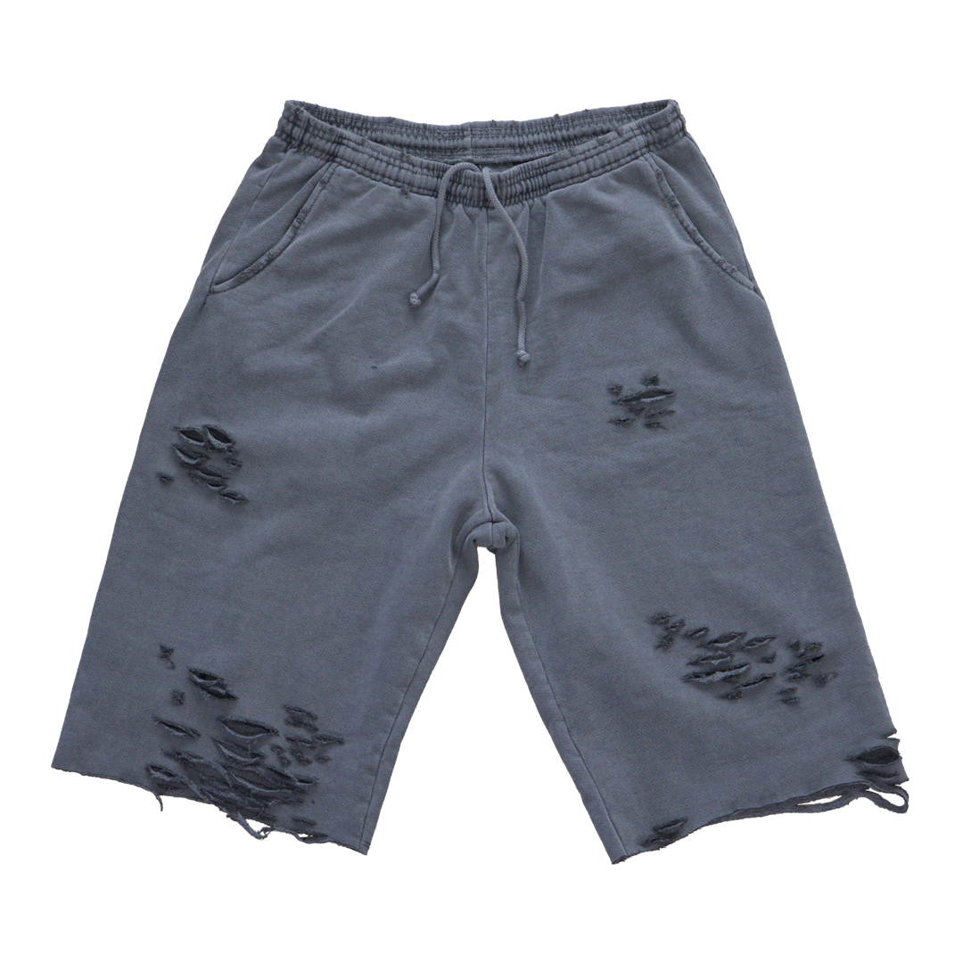 Sweat Shorts Grey Distressed (M)