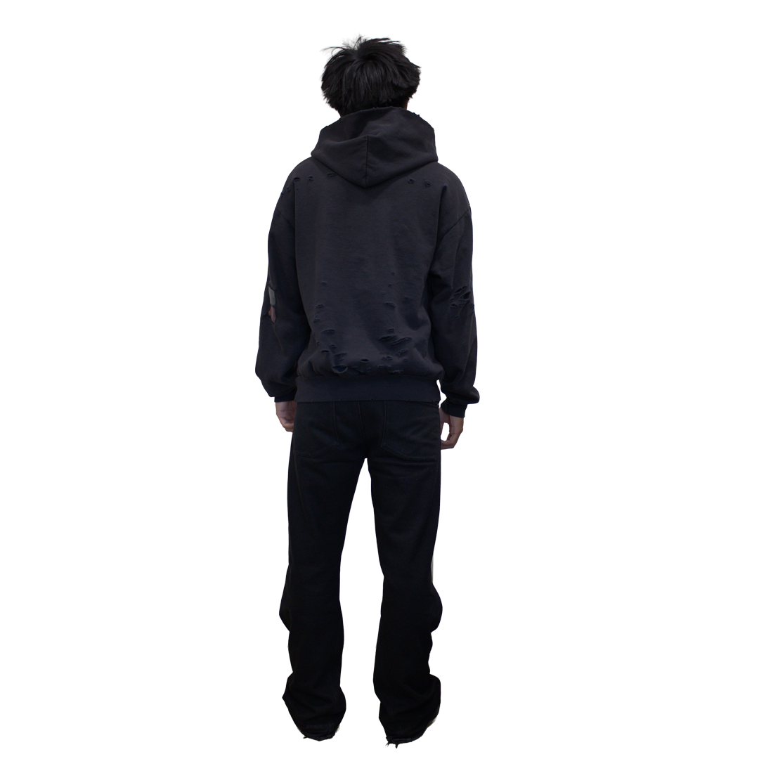 Patchwork Black Distressed (S)