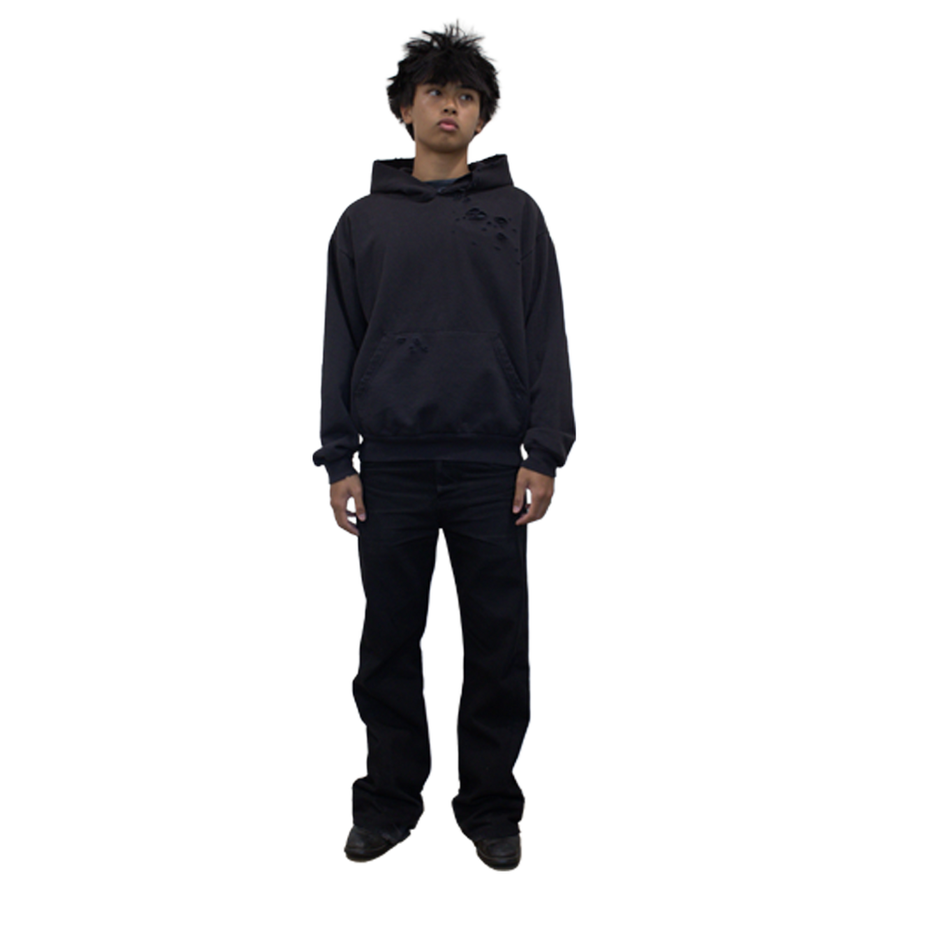 Patchwork Black Distressed (S)