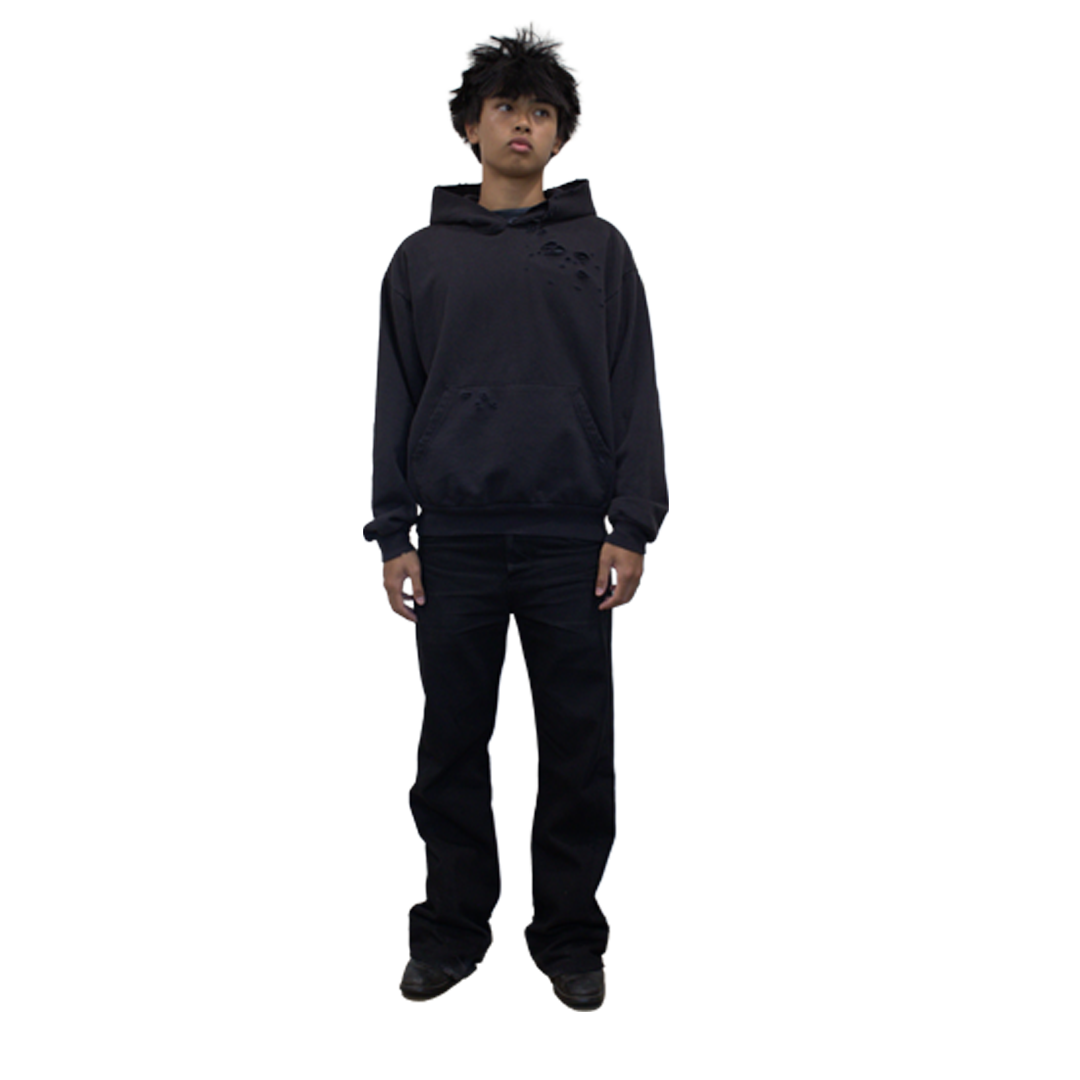 Patchwork Black Distressed (S)